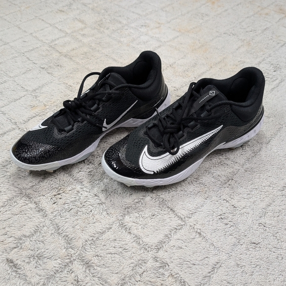 Nike Alpha Huarache Elite 4 Low Metal Baseball Cleats Black Mens 13 DJ6521-001 main image 4